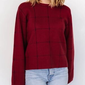 NWT Baltic Born Remington Sweater Crewneck Tight Knit Relaxed Boxy Fit